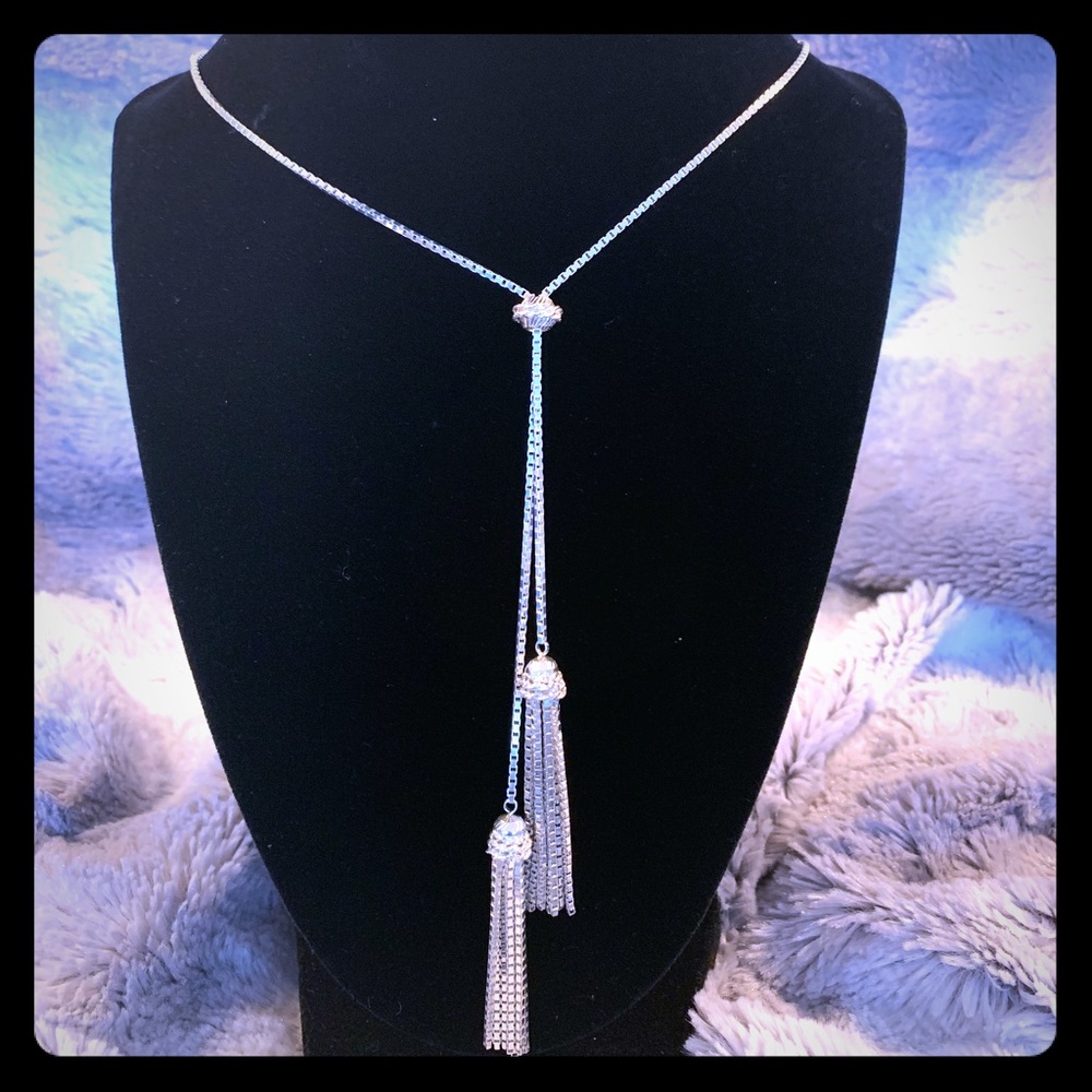 Sterling Silver Lariat Necklace
